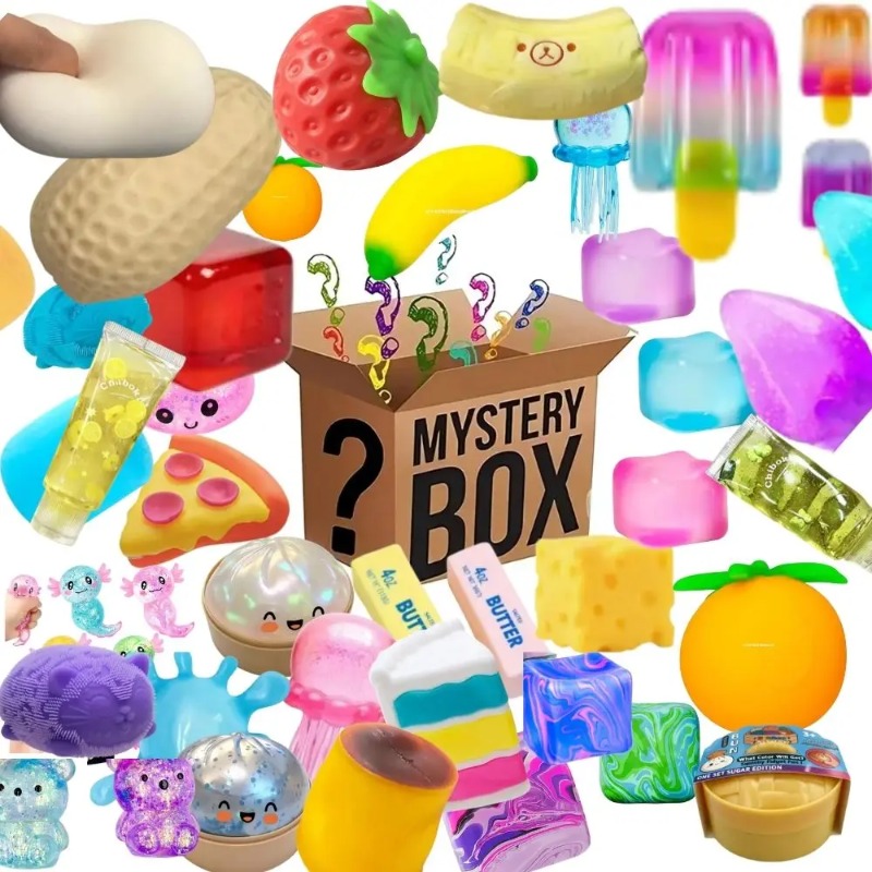 Mystery Box Blind Bag - Überraschungsbox mit über 100 Stück Spielzeugen,
