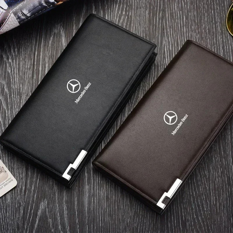 Card Top Loader - Leder-Geldbörse für Herren Bargeld Kreditkartenhalter Scheckbuch